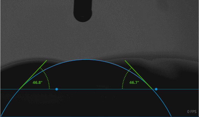 在昏暗模糊背景下準確測量接觸角